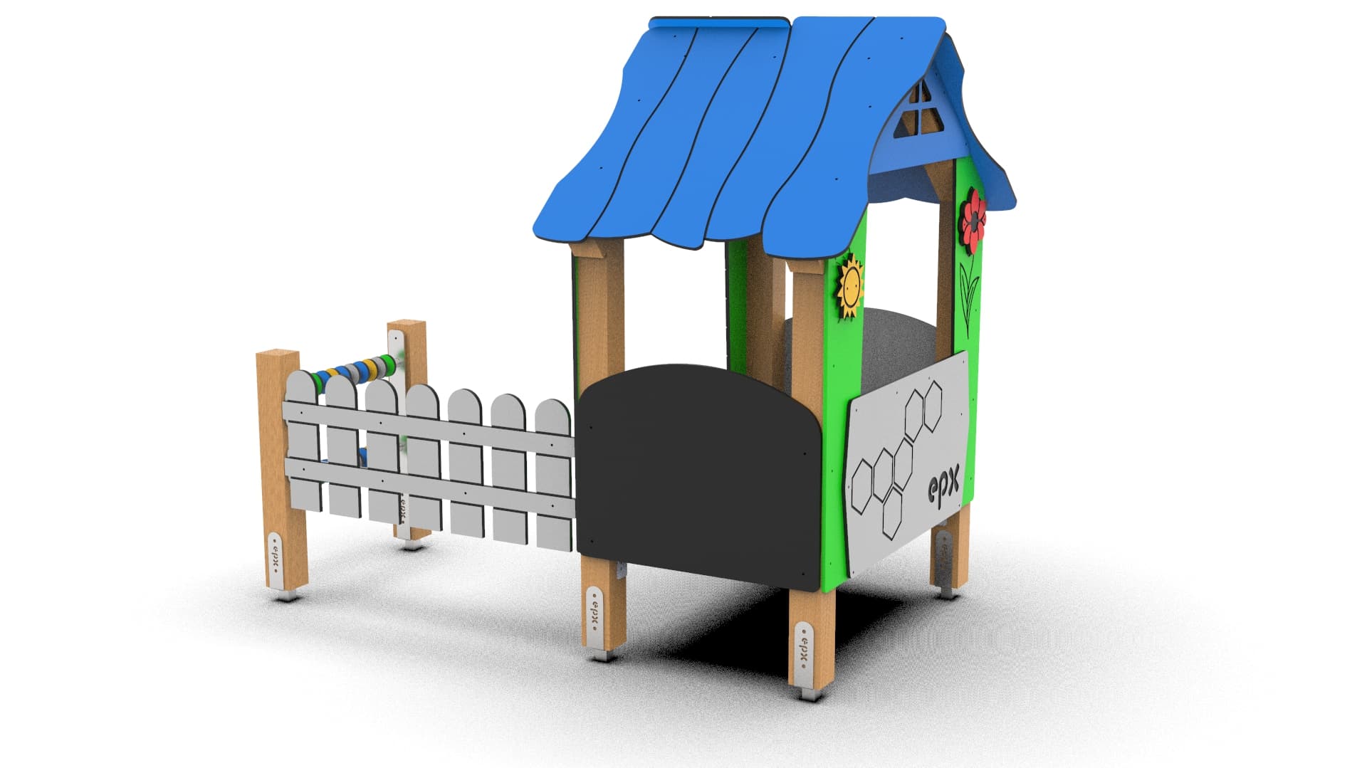 EPX-EDU-034 Spielhaus mit Uhr