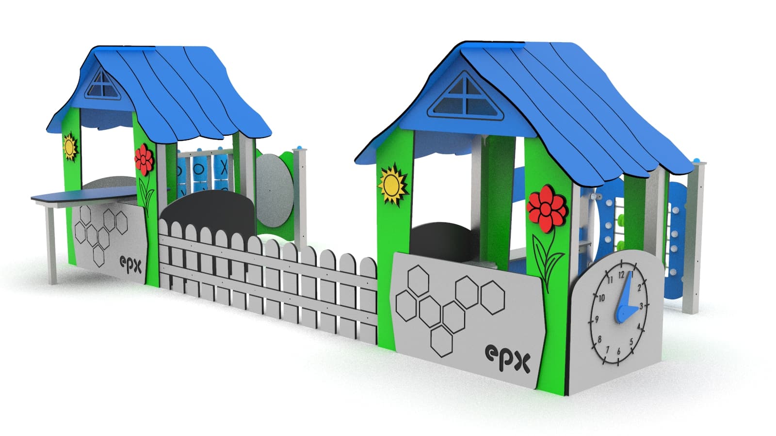 EPX-EDU-105 Spielhäuser mit Lernpanelen