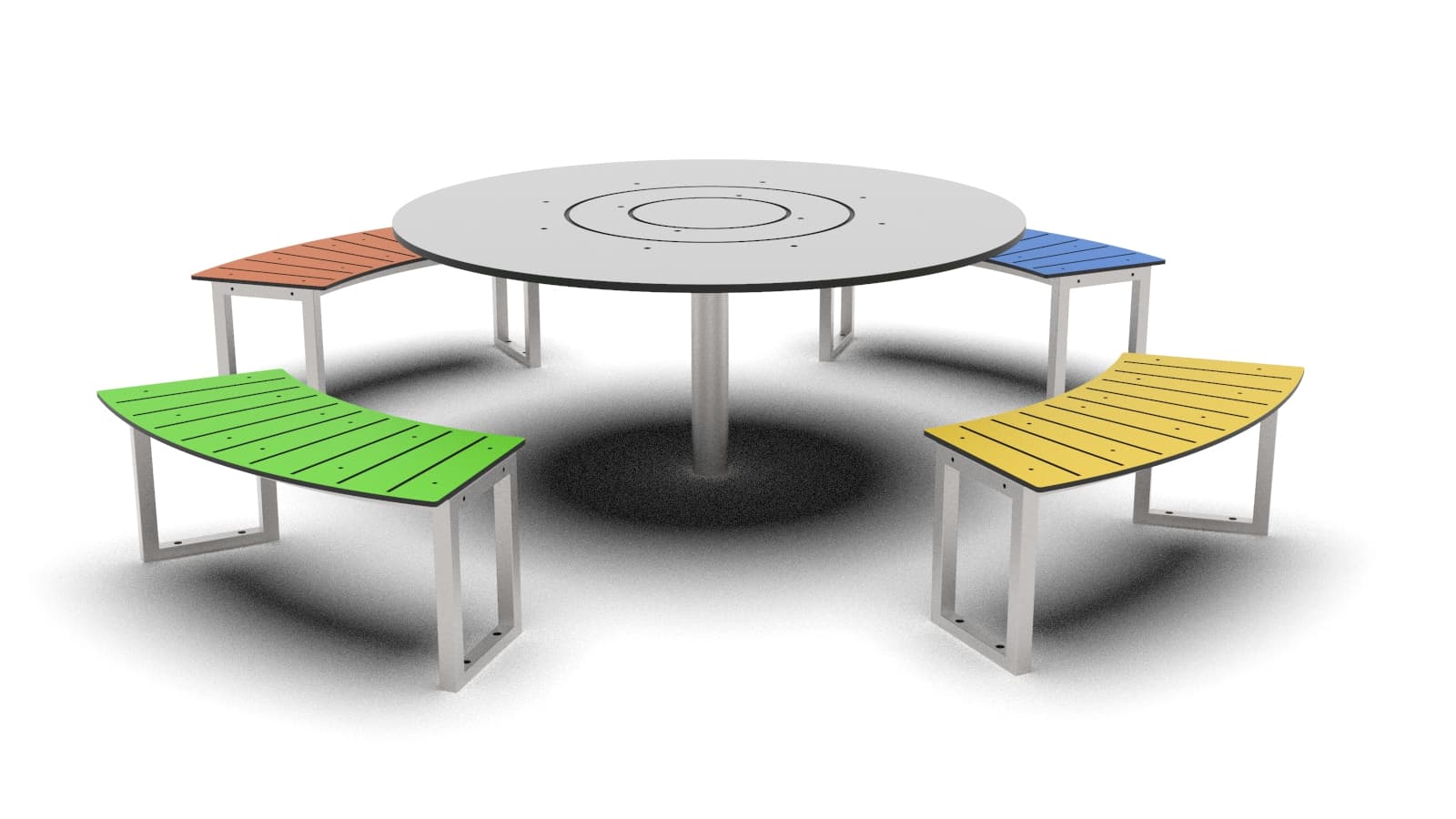 EPX-MA-019 Runder Tisch mit Bänken